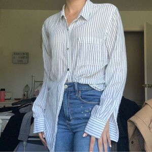 Stripped button up